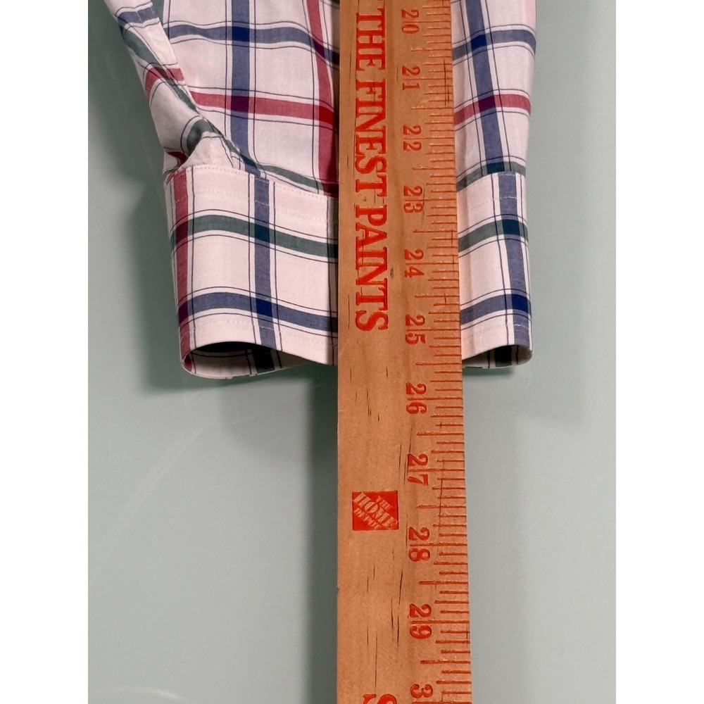 VTG 90s LL BEAN White Check 100% Cotton Mens Button Down Casual Shirt - XL - Picture 12 of 12